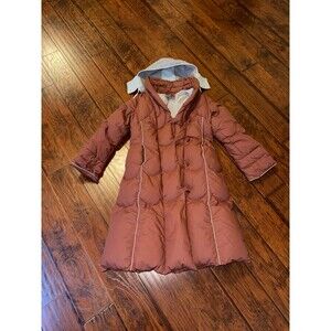 Vintage J. Gallery Women's Size L Mauve/Dusty Rose Long Down Puffer Coat sz L
